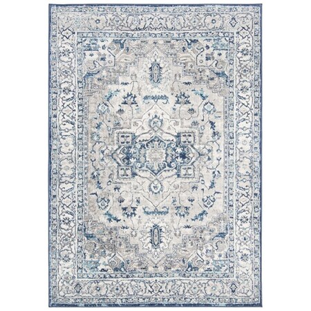 Safavieh 4 x 6 ft. Brentwood Rectangle Power-Loomed Rug - Light Gray & Blue BNT851G-4